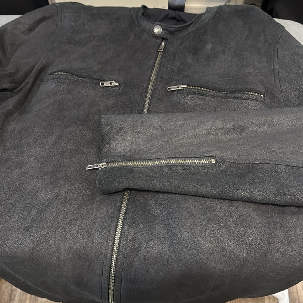 True Religion Goat Skin Leather Jacket Vintage Black - Picture 5 of 5